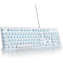 タイプライターキーボード　白 Amazon | ZDawnn レトロパンクタイプライタースタイルの
